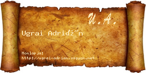 Ugrai Adrián névjegykártya